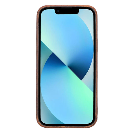 iPhone 13 Pro Max (6.7") Full Leather MagSafe Snap On Case - Teak Brown