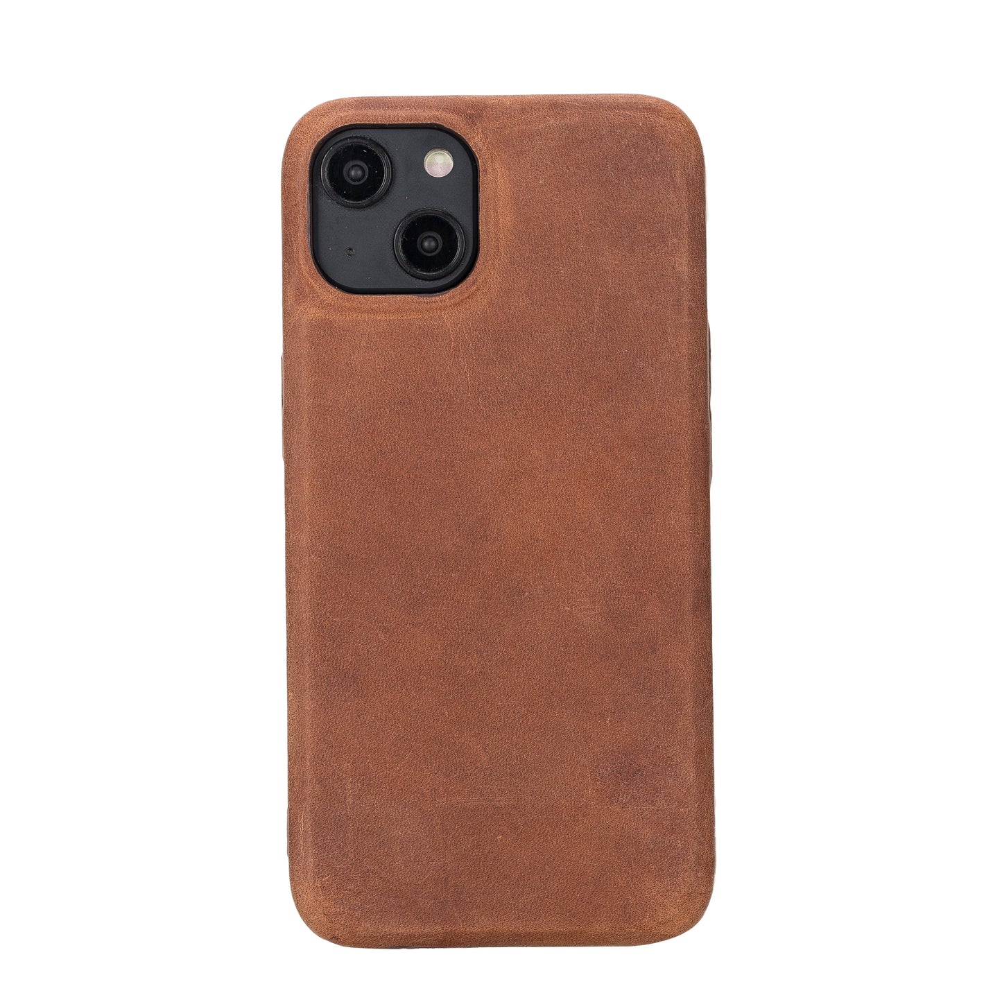iPhone 14 Plus (6.7") Full Leather MagSafe Snap On Case - Teak Brown