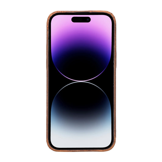 iPhone 14 Pro Max (6.7") Full Leather MagSafe Snap On Case - Teak Brown