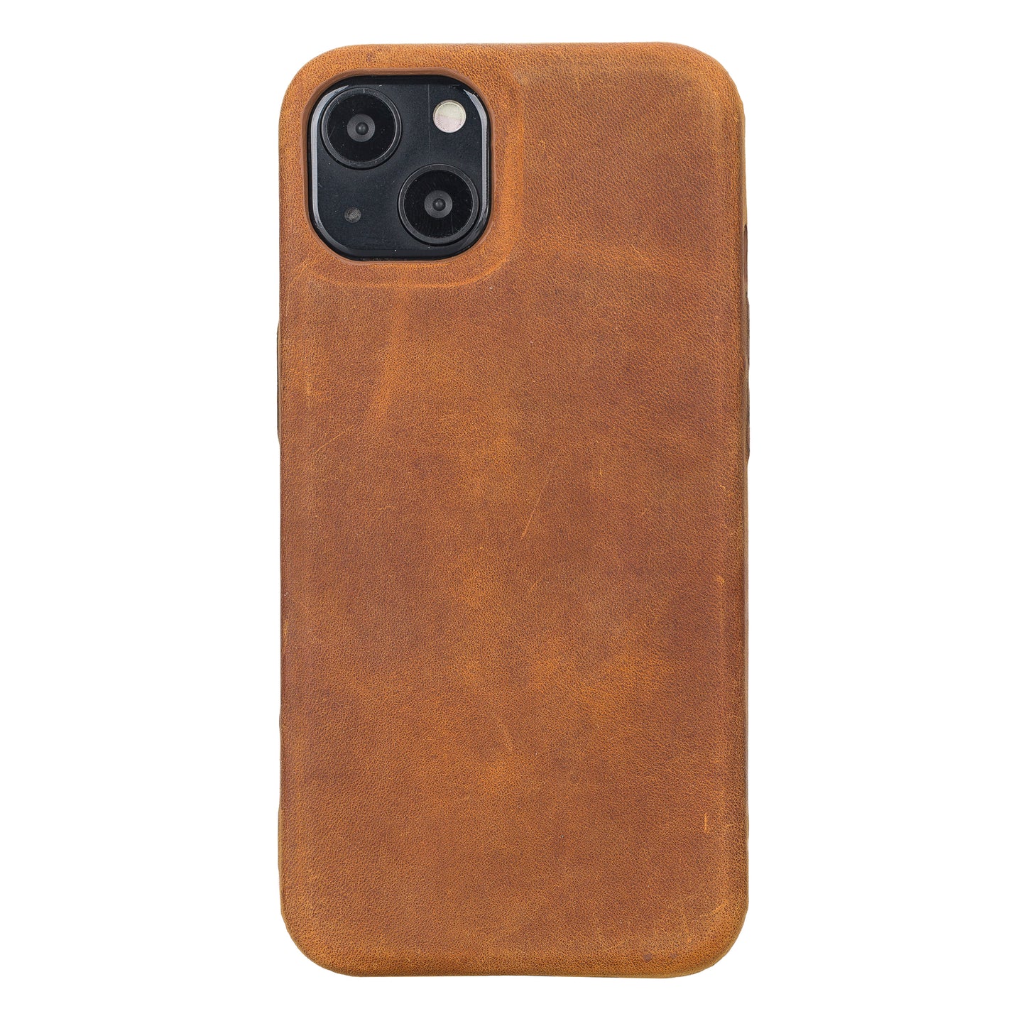 iPhone 13 (6.1") Full Leather MagSafe Snap On Case - Dark Brown