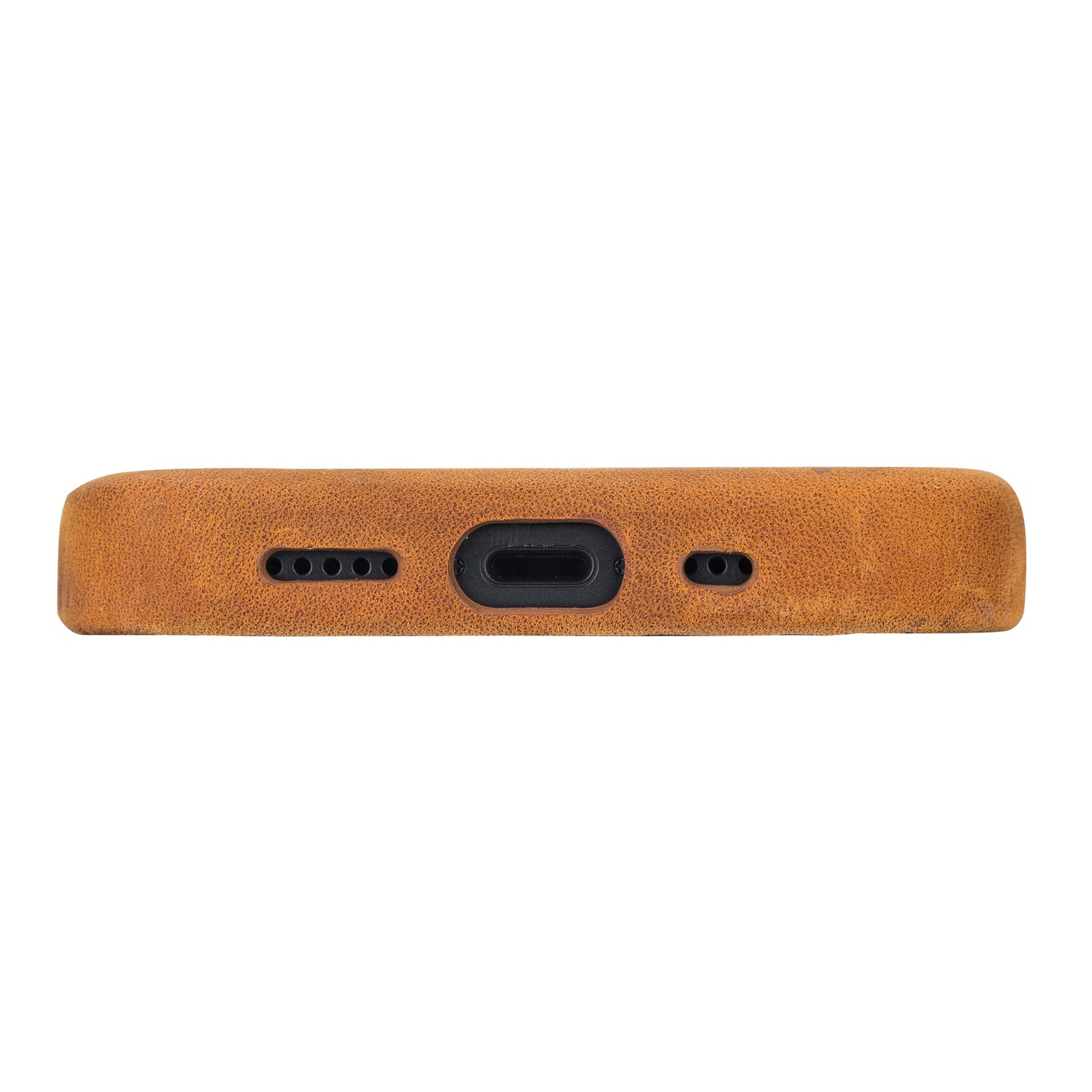 iPhone 13 (6.1") Full Leather MagSafe Snap On Case - Dark Brown