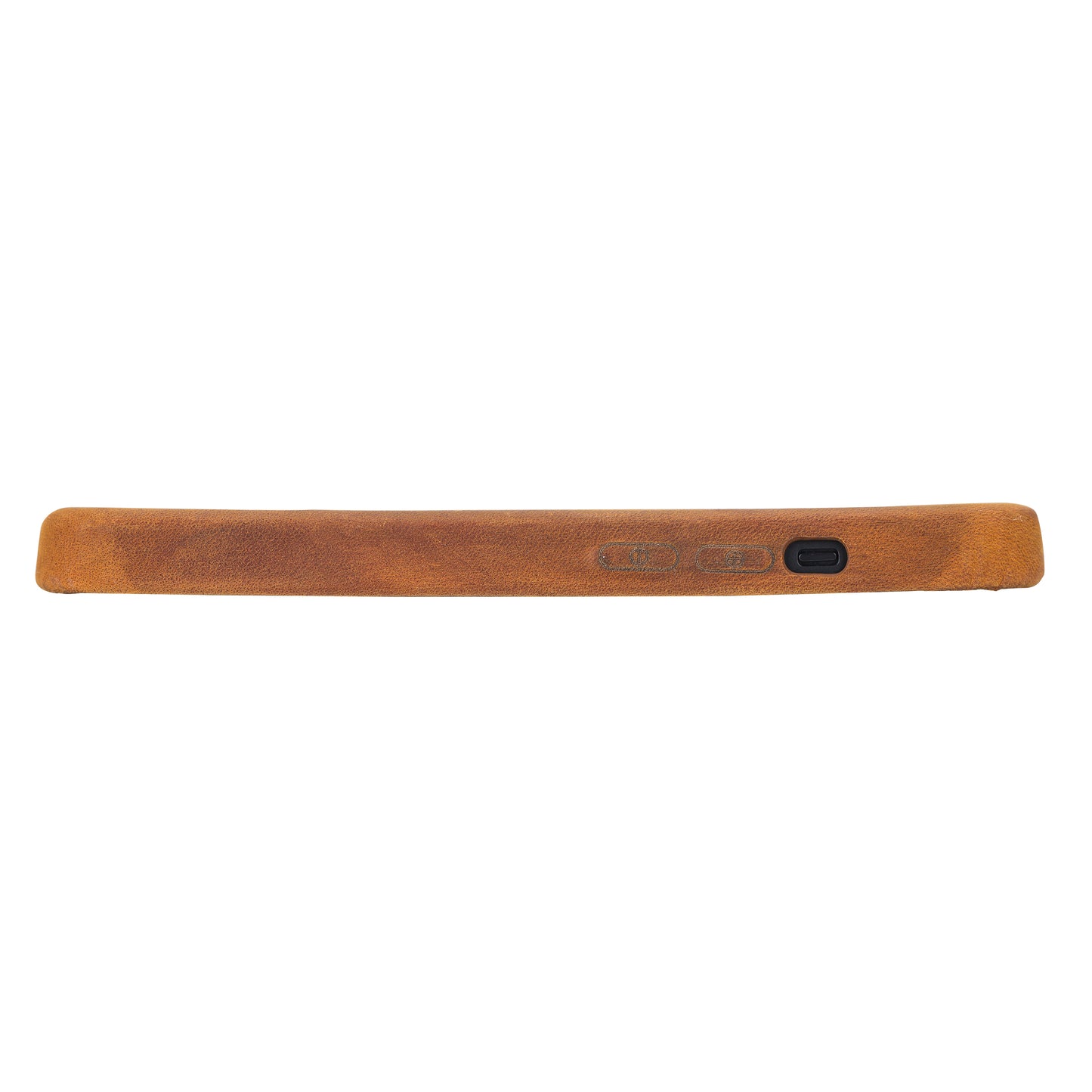 iPhone 13 (6.1") Full Leather MagSafe Snap On Case - Dark Brown