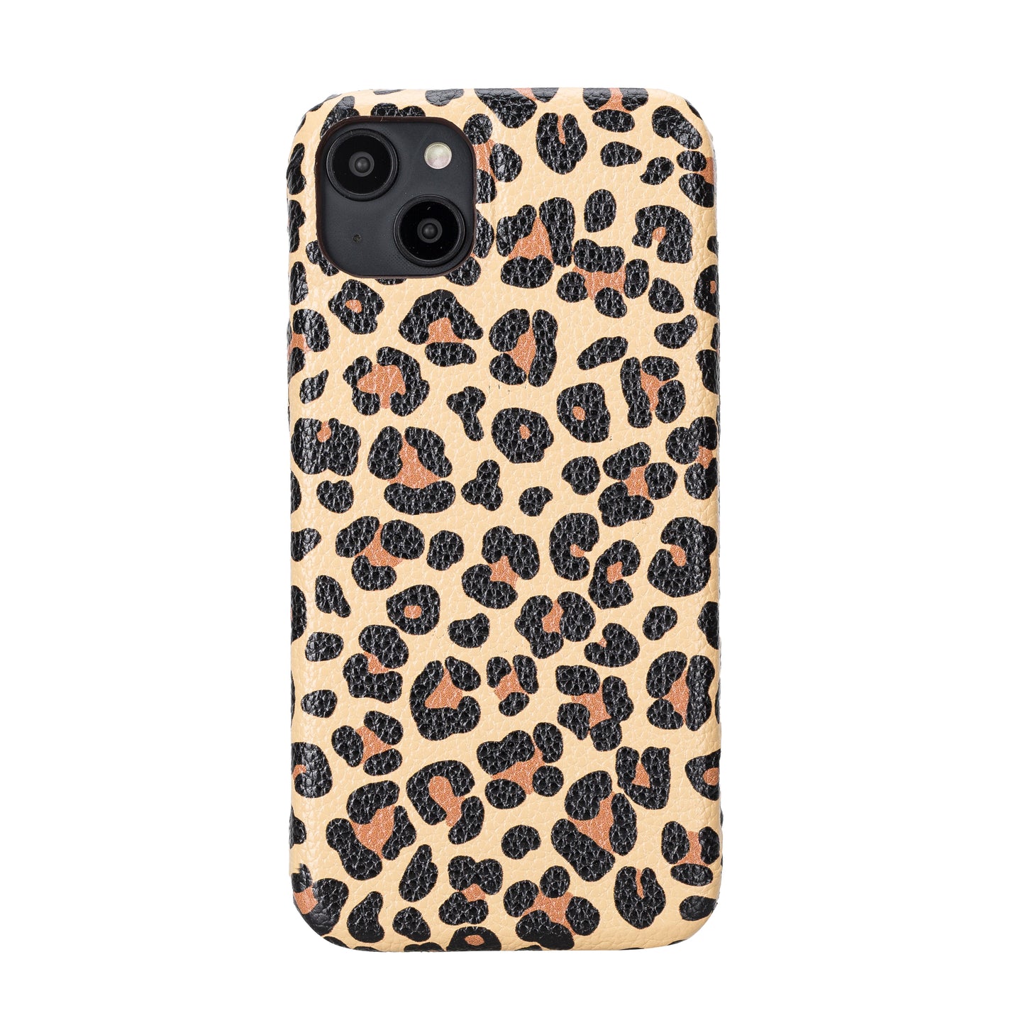 iPhone 14 Plus (6.7") Full Leather MagSafe Snap On Case - Leopard