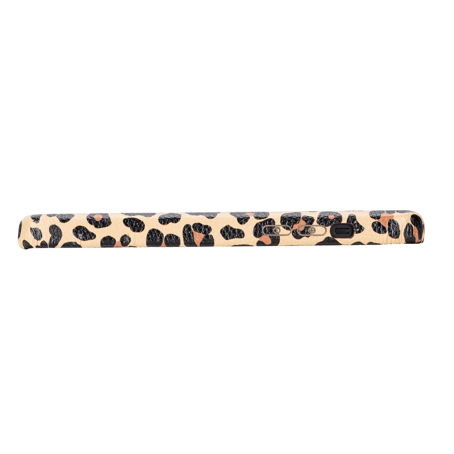 iPhone 14 Plus (6.7") Full Leather MagSafe Snap On Case - Leopard