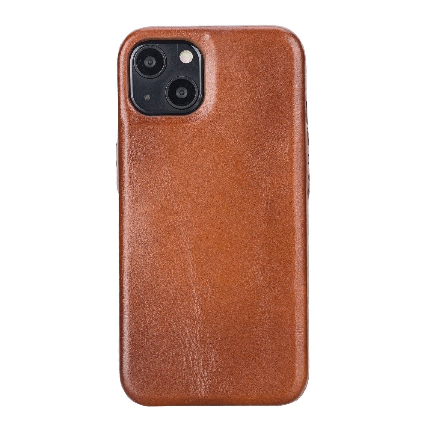 iPhone 13 (6.1") Full Leather MagSafe Snap On Case - Rustic Brown