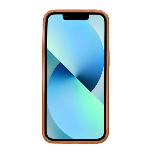 iPhone 13 (6.1") Full Leather MagSafe Snap On Case - Rustic Brown