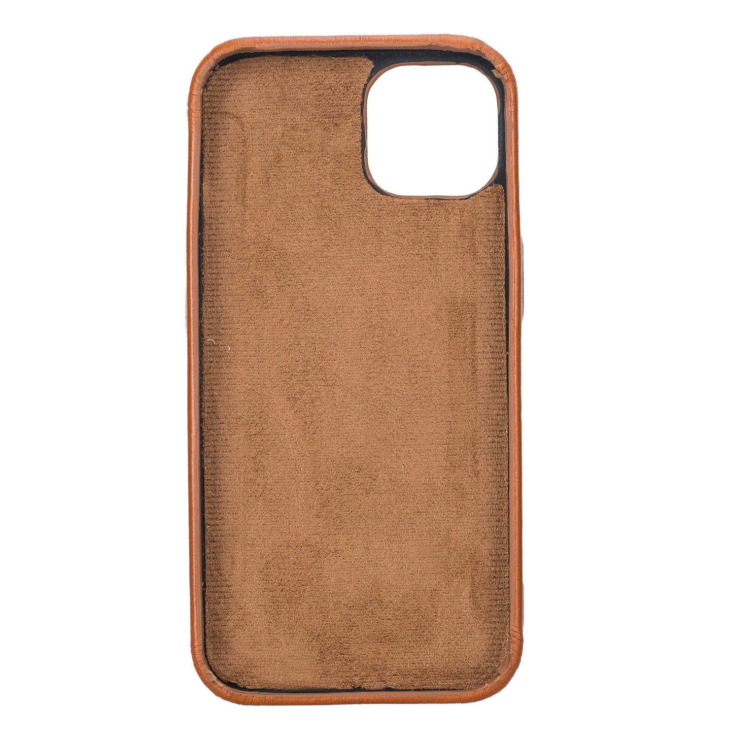 iPhone 13 (6.1") Full Leather MagSafe Snap On Case - Rustic Brown