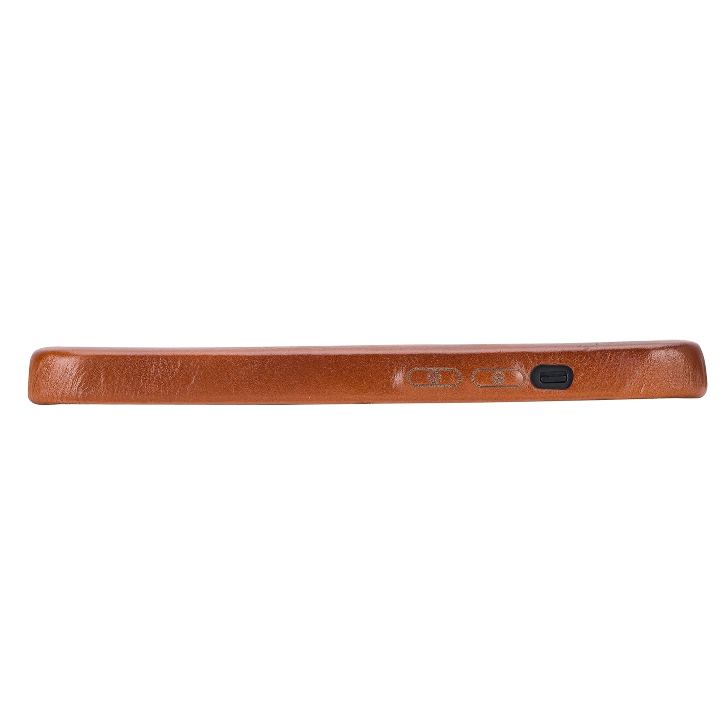iPhone 13 (6.1") Full Leather MagSafe Snap On Case - Rustic Brown