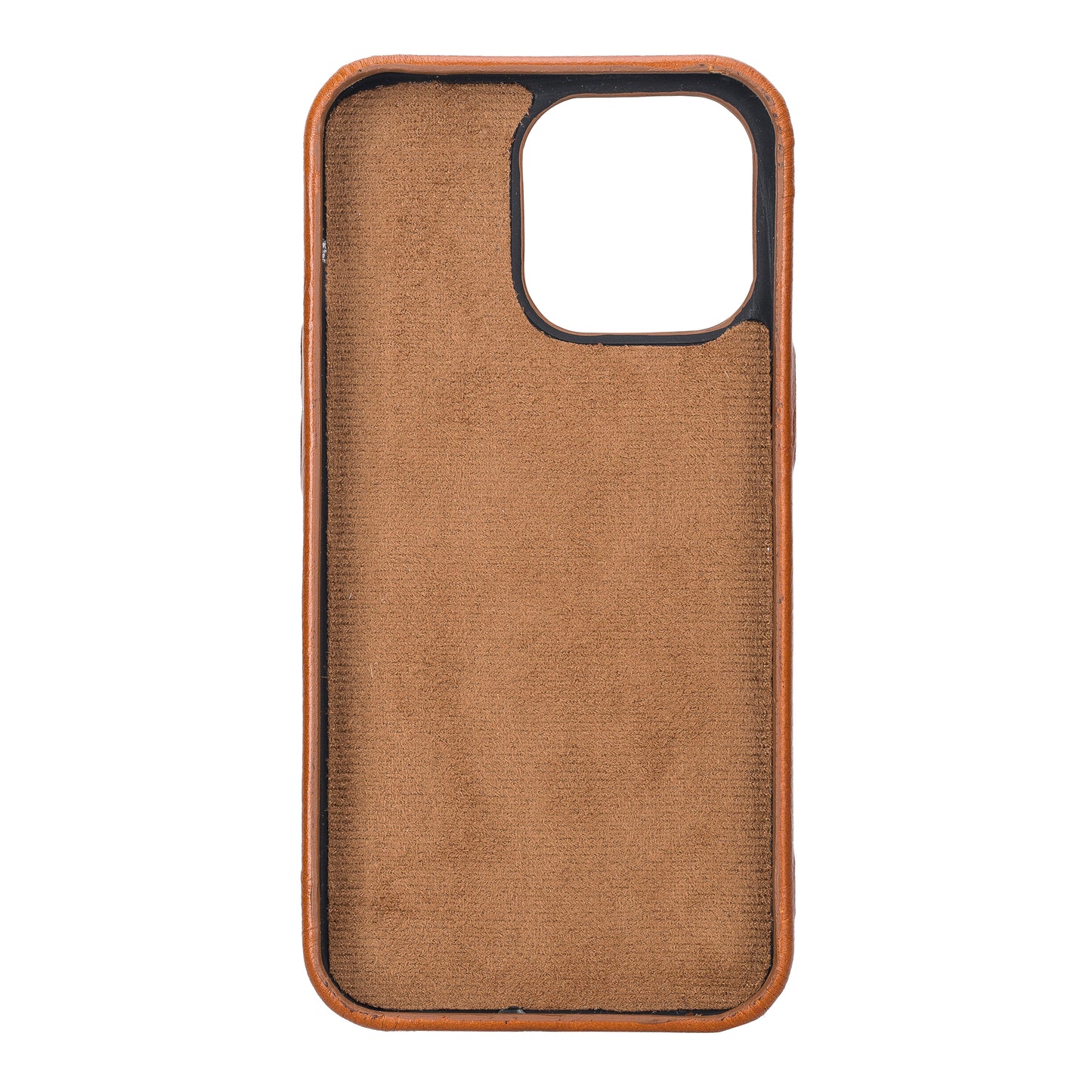 iPhone 13 Pro (6.1") Full Leather MagSafe Snap On Case - Rustic Brown