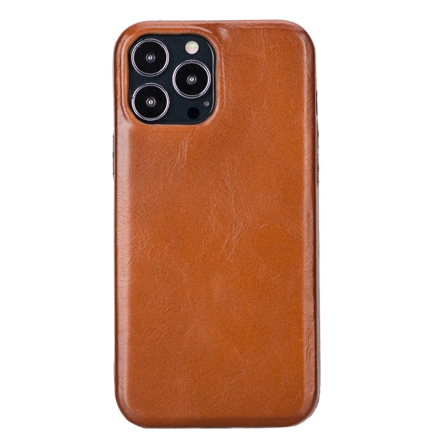 iPhone 13 Pro Max (6.7") Full Leather MagSafe Snap On Case - Rustic Brown