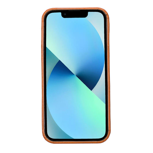 iPhone 13 Pro Max (6.7") Full Leather MagSafe Snap On Case - Rustic Brown