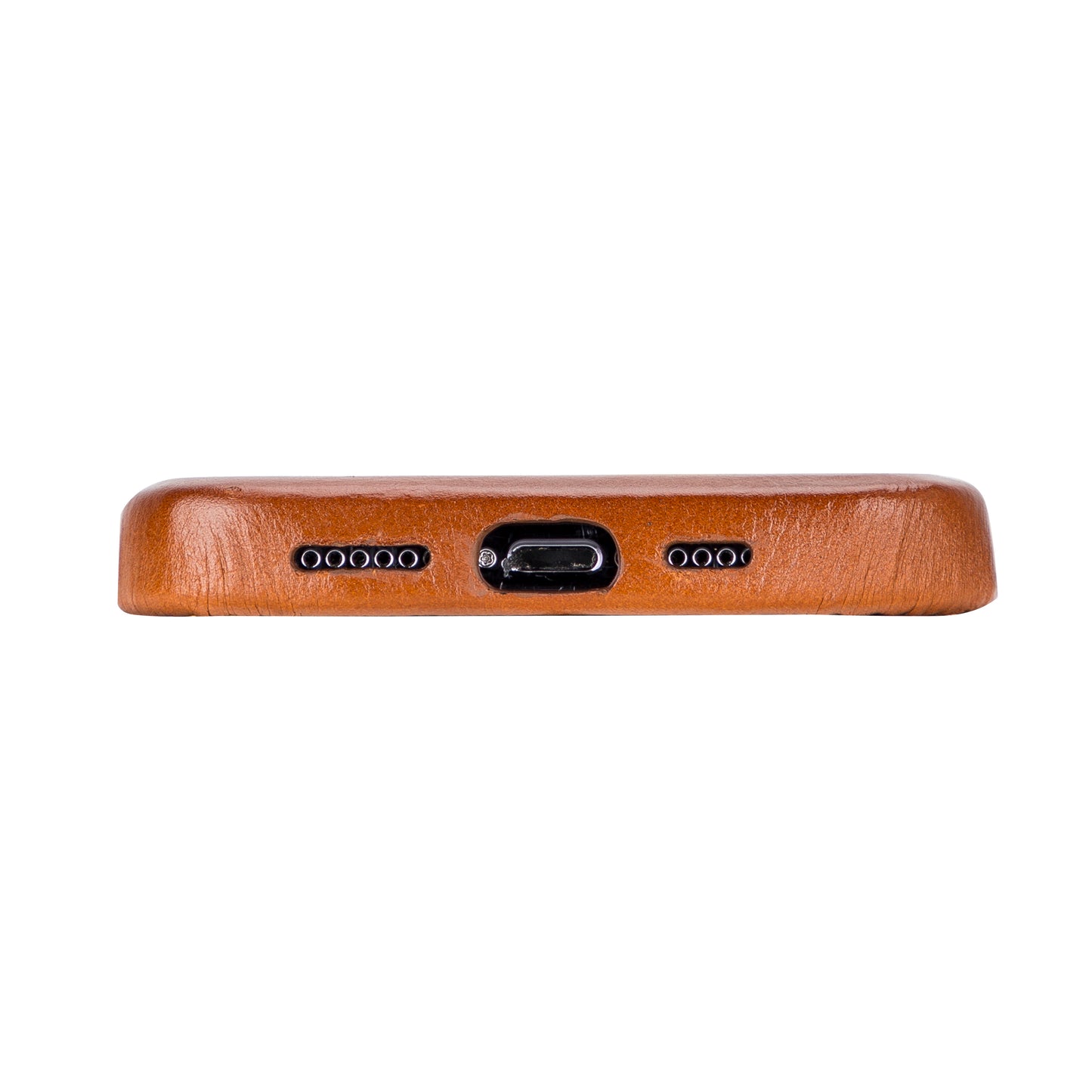 iPhone 13 Pro Max (6.7") Full Leather MagSafe Snap On Case - Rustic Brown
