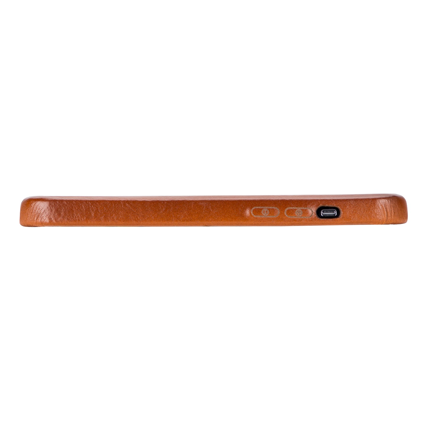 iPhone 13 Pro Max (6.7") Full Leather MagSafe Snap On Case - Rustic Brown