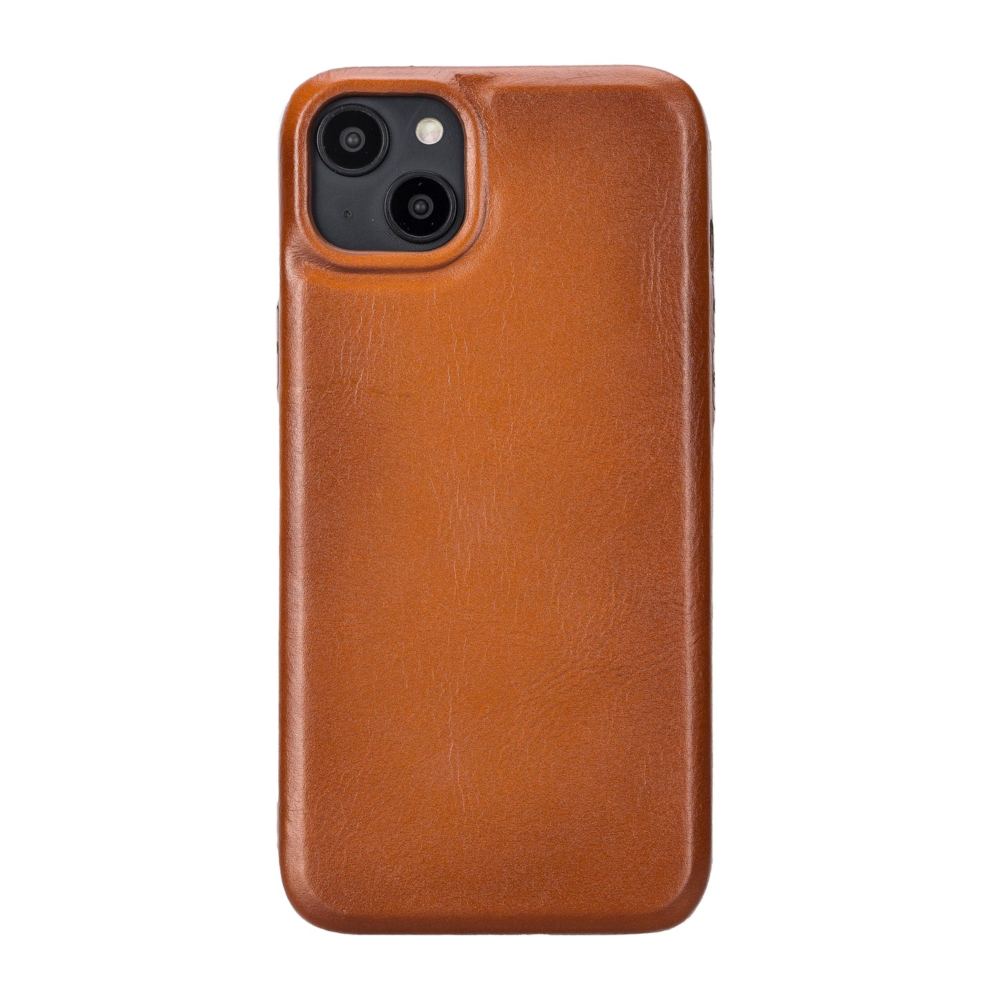 iPhone 14 Plus (6.7") Full Leather MagSafe Snap On Case - Rustic Brown