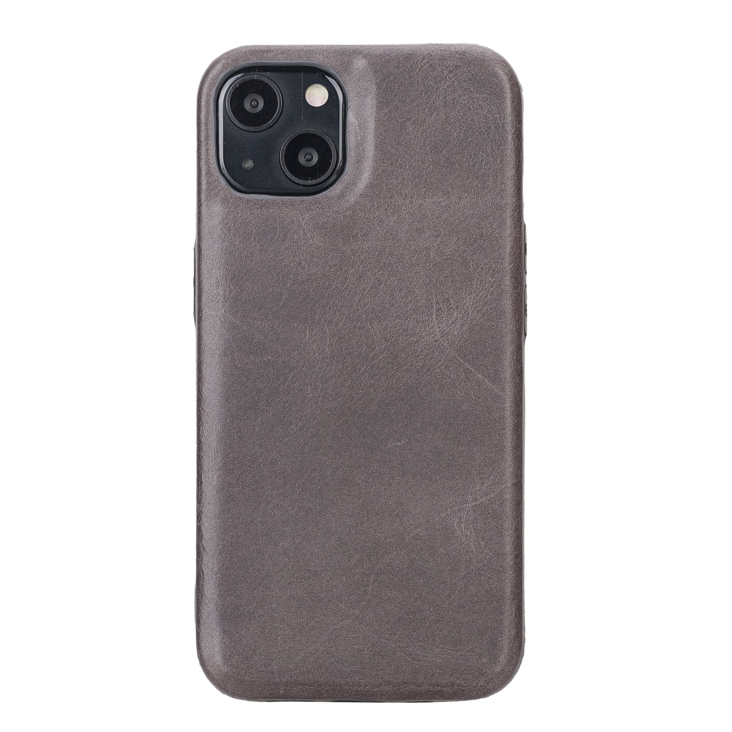 iPhone 13 (6.1") Full Leather MagSafe Snap On Case - Rustic Black