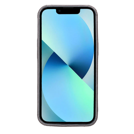 iPhone 13 (6.1") Full Leather MagSafe Snap On Case - Rustic Black