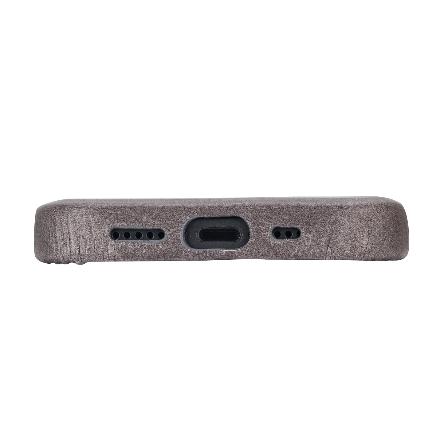 iPhone 13 (6.1") Full Leather MagSafe Snap On Case - Rustic Black