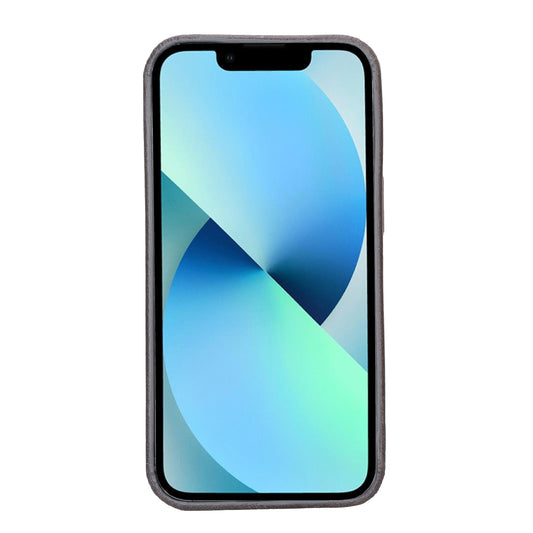 iPhone 13 Pro (6.1") Full Leather MagSafe Snap On Case - Rustic Black