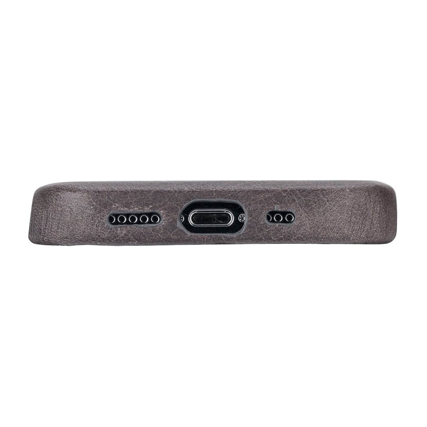 iPhone 13 Pro (6.1") Full Leather MagSafe Snap On Case - Rustic Black