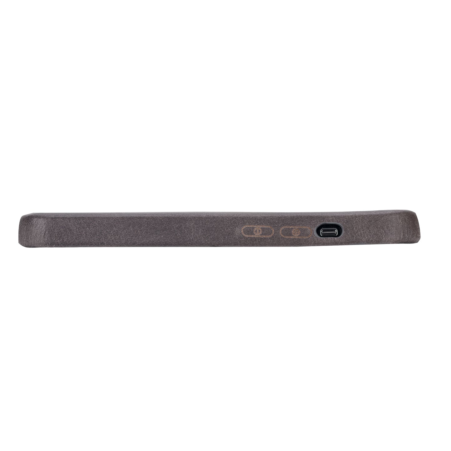 iPhone 13 Pro (6.1") Full Leather MagSafe Snap On Case - Rustic Black