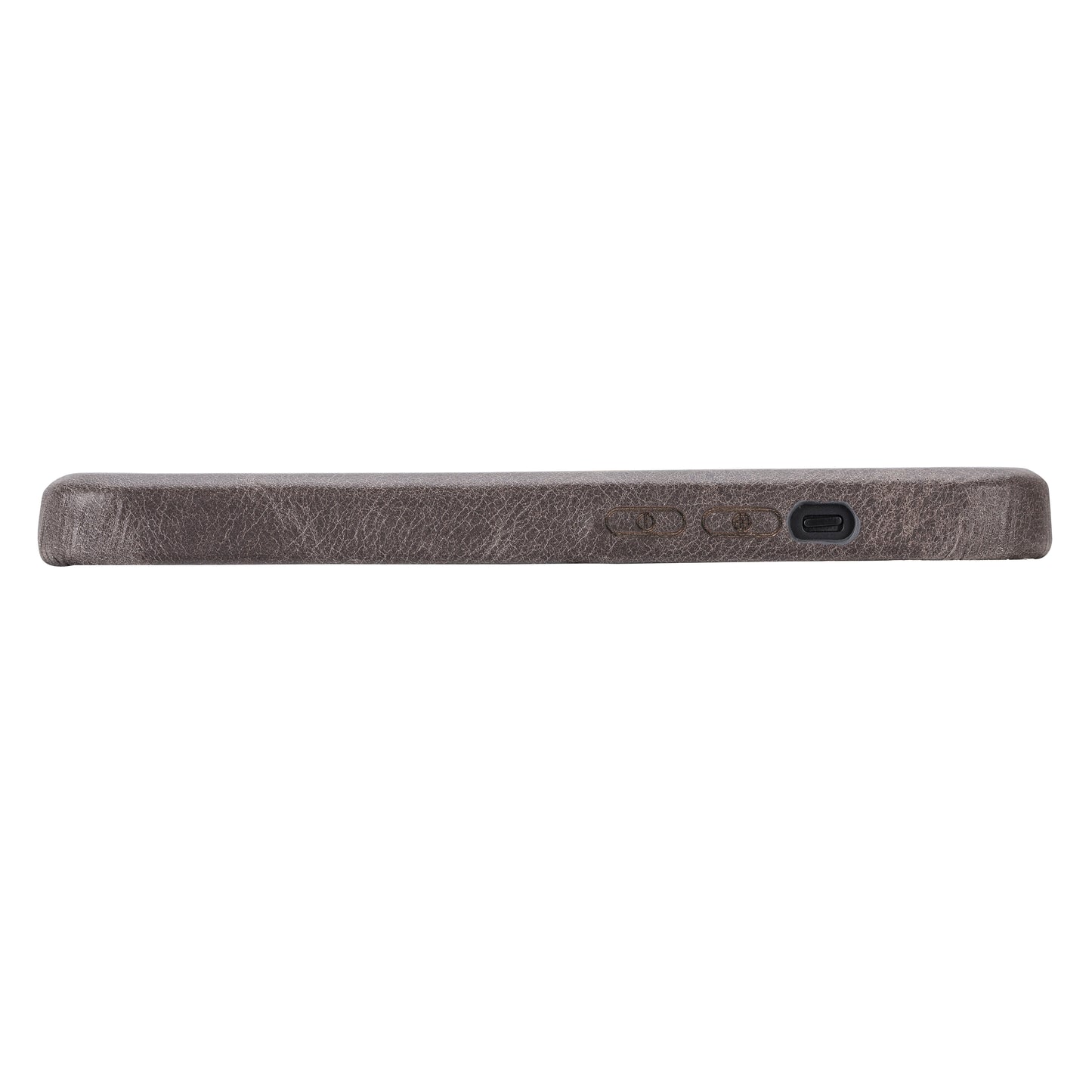 iPhone 14 (6.1") Full Leather MagSafe Snap On Case - Rustic Black