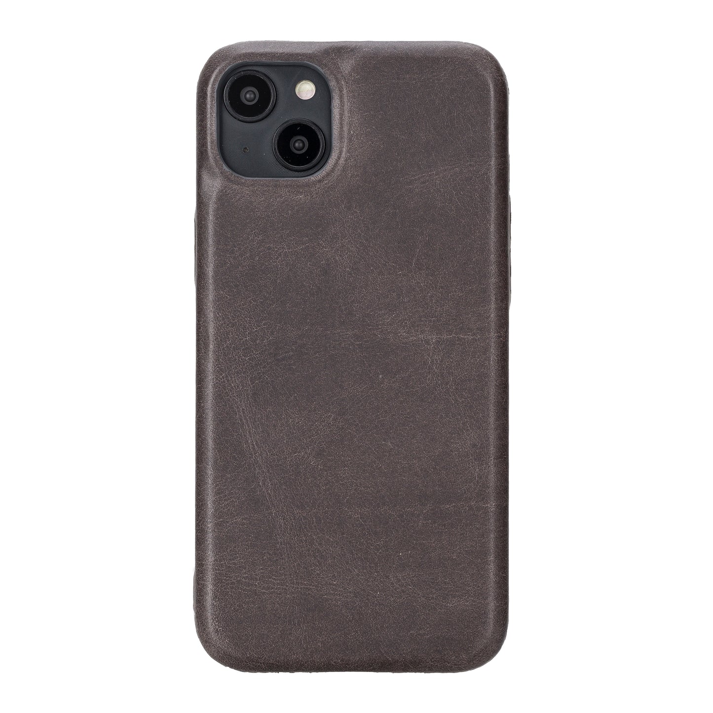 iPhone 14 Plus (6.7") Full Leather MagSafe Snap On Case - Rustic Black
