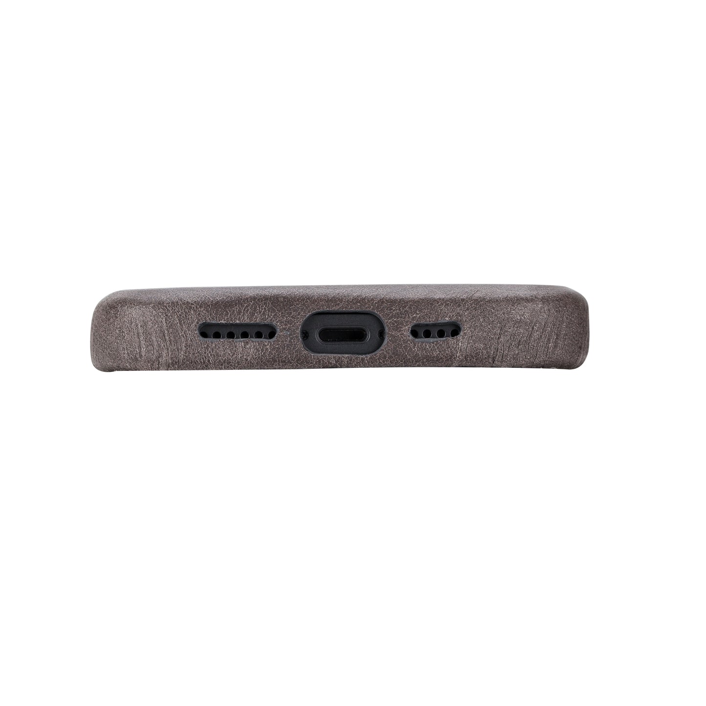 iPhone 14 Plus (6.7") Full Leather MagSafe Snap On Case - Rustic Black
