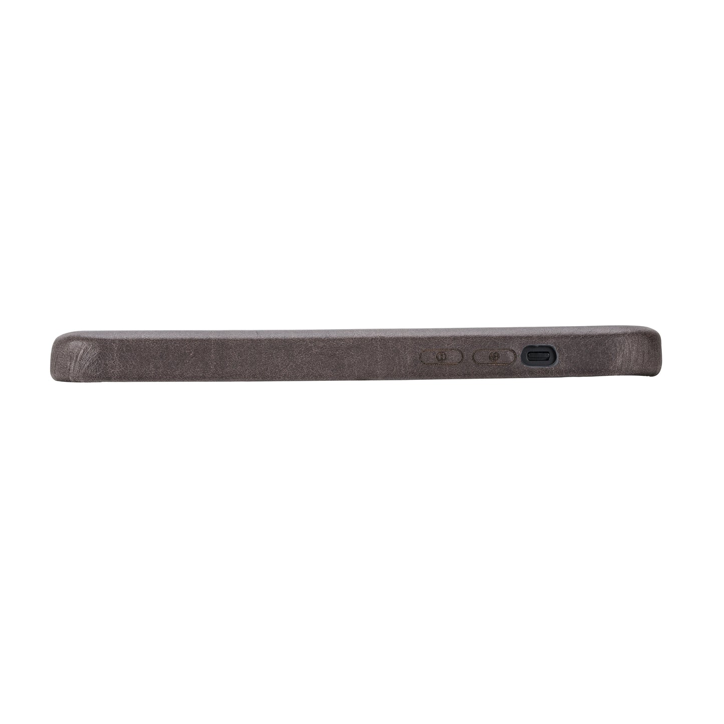 iPhone 14 Plus (6.7") Full Leather MagSafe Snap On Case - Rustic Black