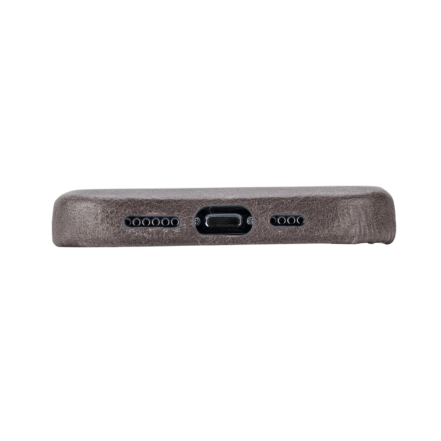 iPhone 14 Pro Max (6.7") Full Leather MagSafe Snap On Case - Rustic Black