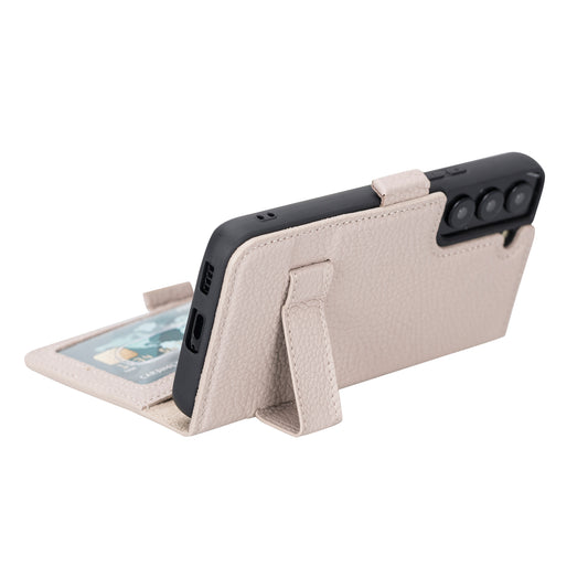 Samsung Galaxy S22 (6.1") Leather Wallet Case - Beige