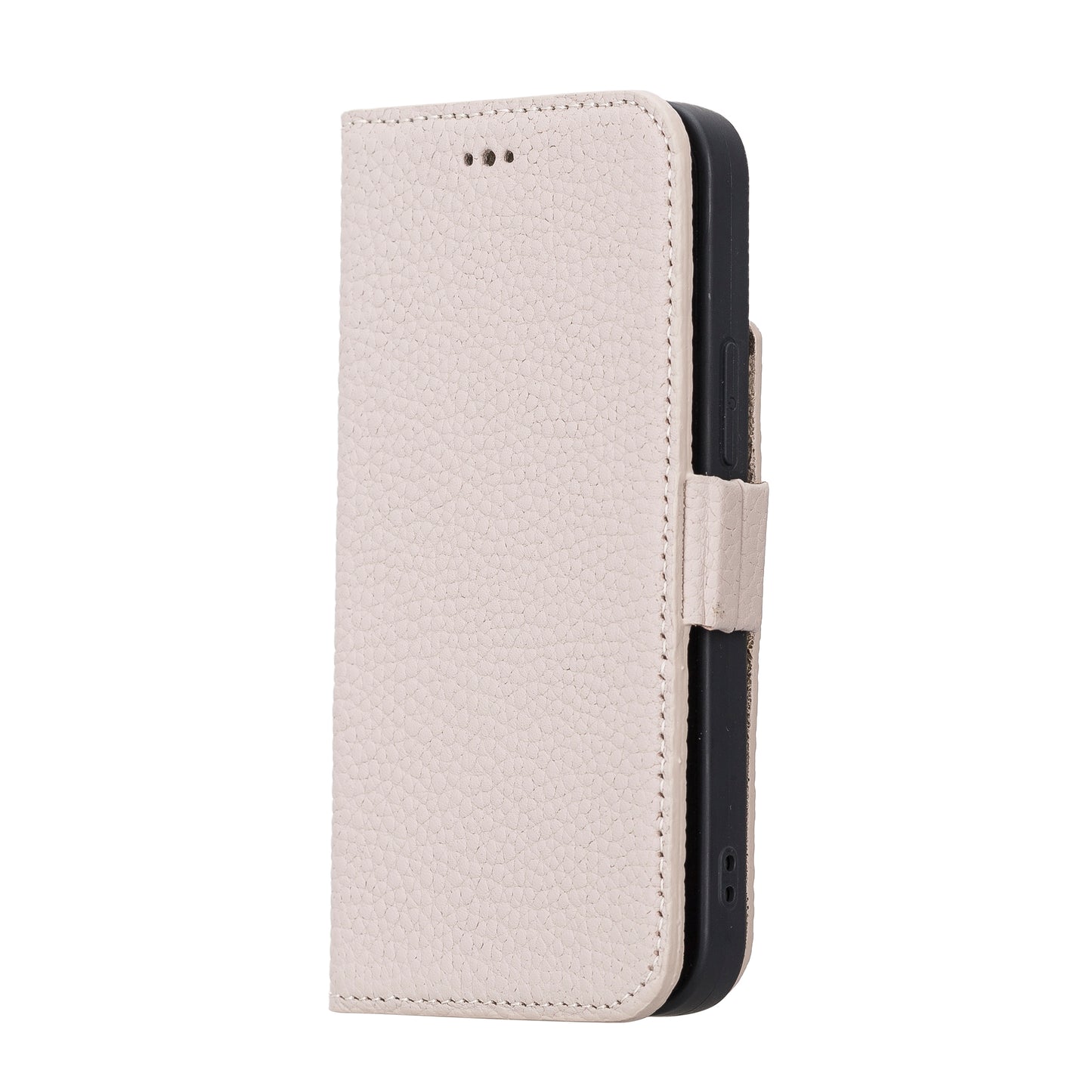 iPhone 13 Mini (5.4") Leather MagSafe Stand Wallet Case RFID Protection - Beige