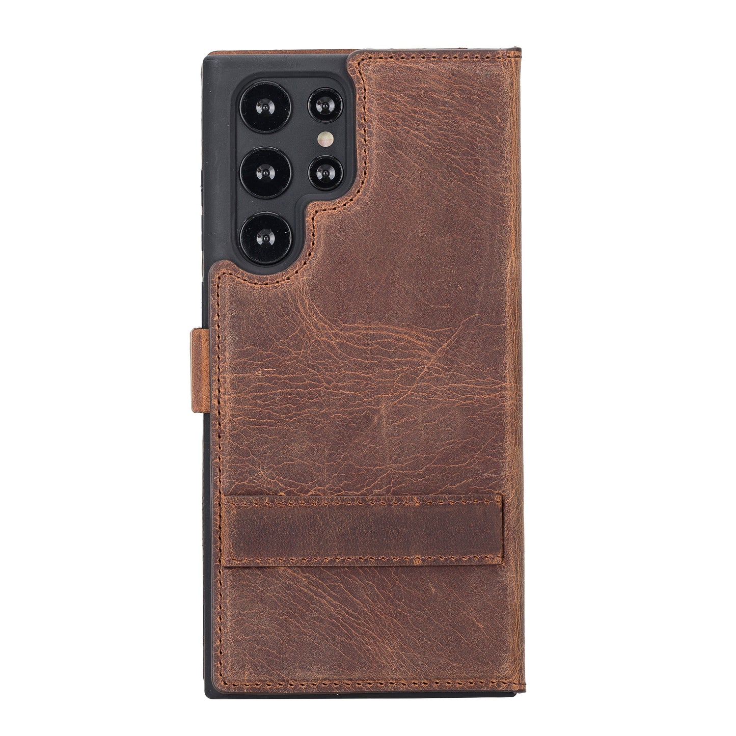 Samsung Galaxy S22 Ultra (6.8") Leather Wallet Case - Teak Brown