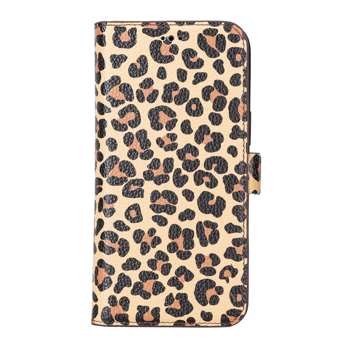 iPhone 14 Pro Max (6.7") Leather MagSafe RFID Stand Wallet Case - Leopard