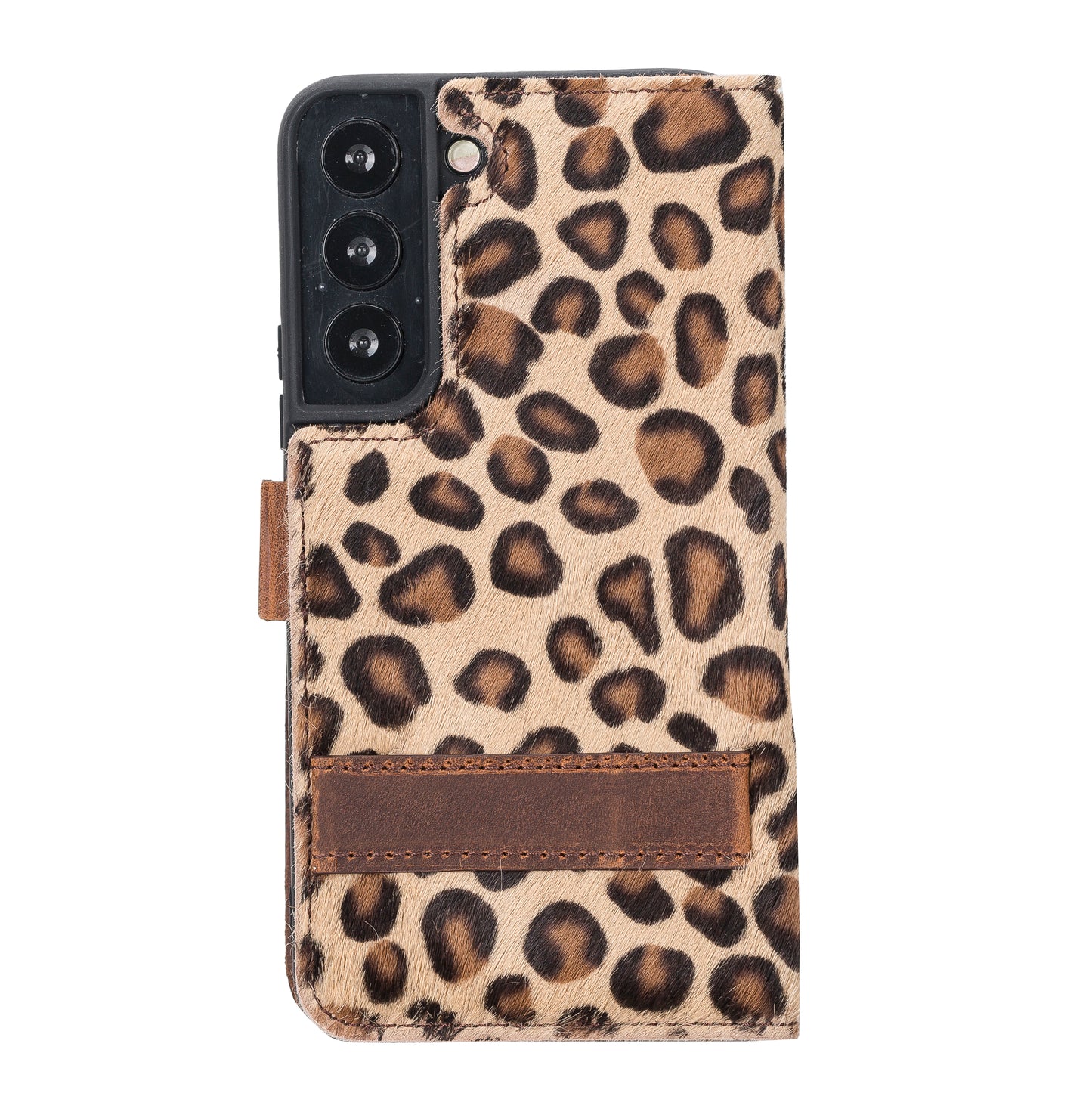 Samsung Galaxy S22 (6.1") Leather Wallet Case - Furry Leopard