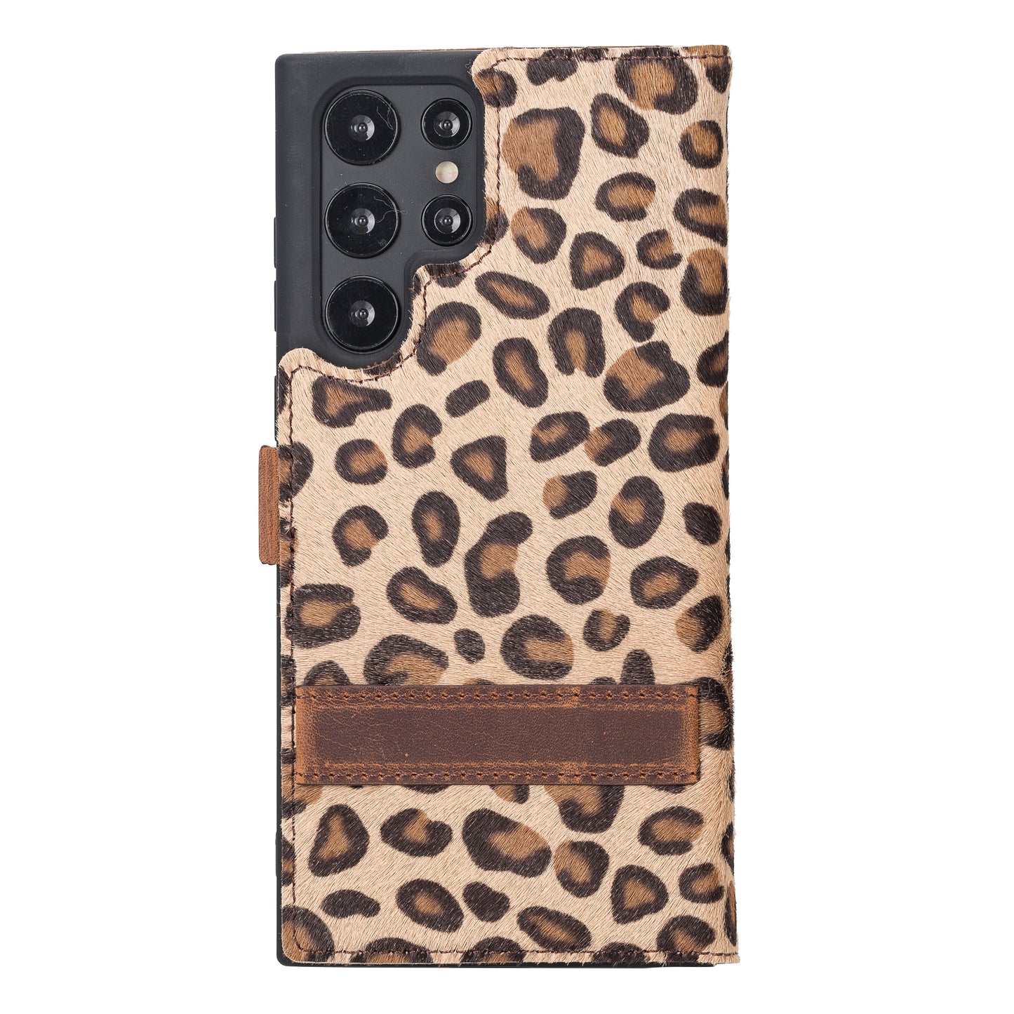 Samsung Galaxy S22 Ultra (6.8") Leather Wallet Case - Furry Leopard