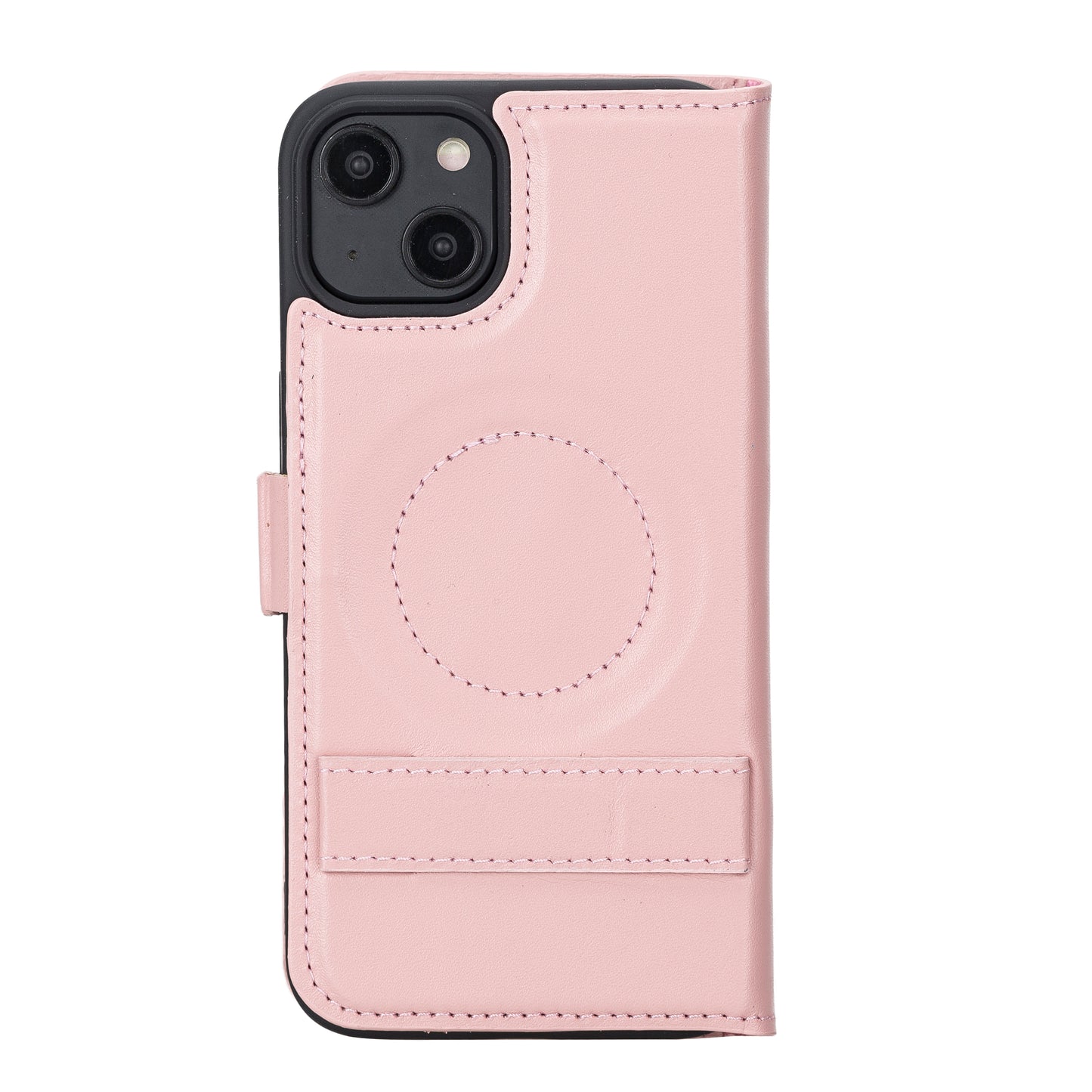iPhone 14 Pro (6.1") Leather MagSafe RFID Stand Wallet Case - Pink