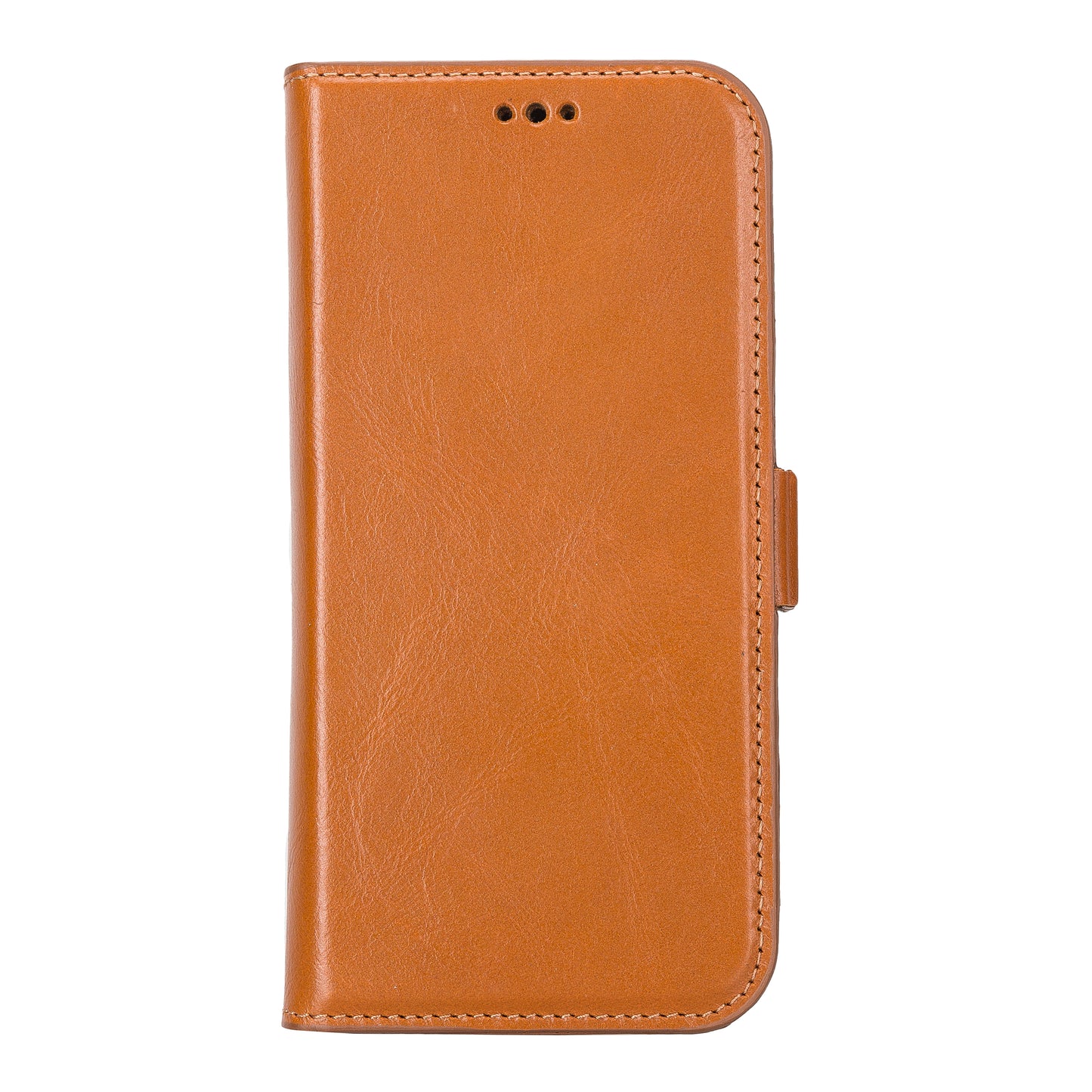 iPhone 13 Pro (6.1") Leather MagSafe Stand Wallet Case RFID Protection - Brown