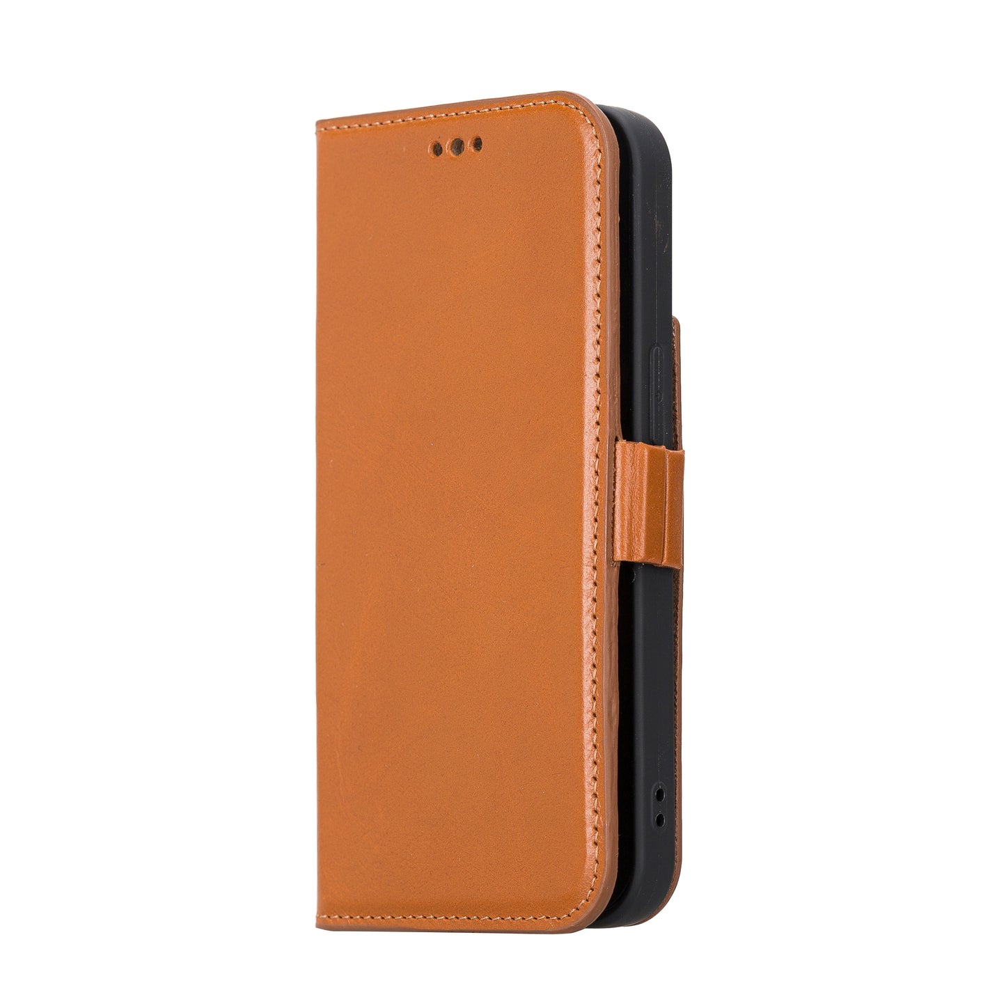 iPhone 13 Pro (6.1") Leather MagSafe Stand Wallet Case RFID Protection - Brown