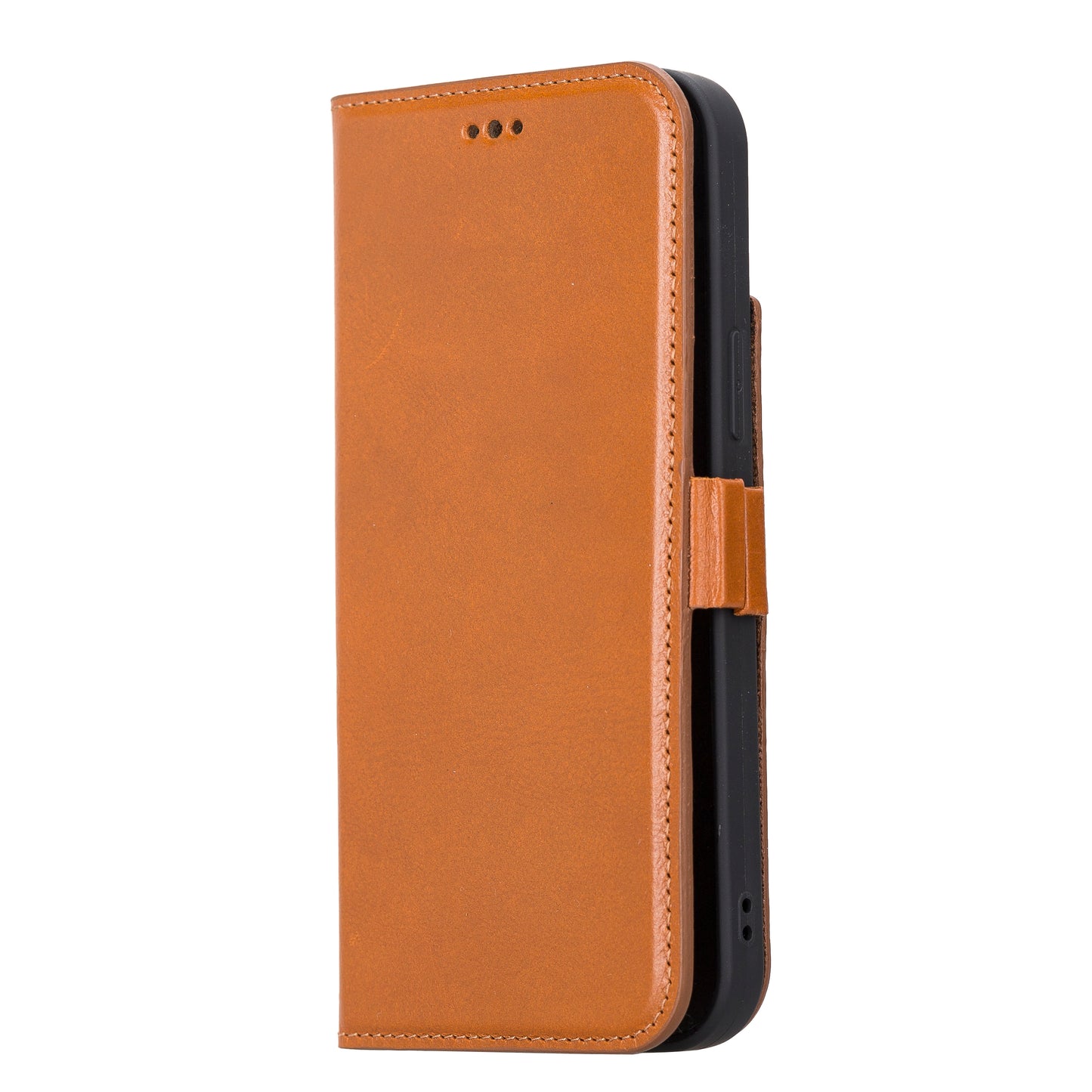 iPhone 13 Pro Max (6.7") Leather MagSafe Stand Wallet Case RFID Protection - Brown