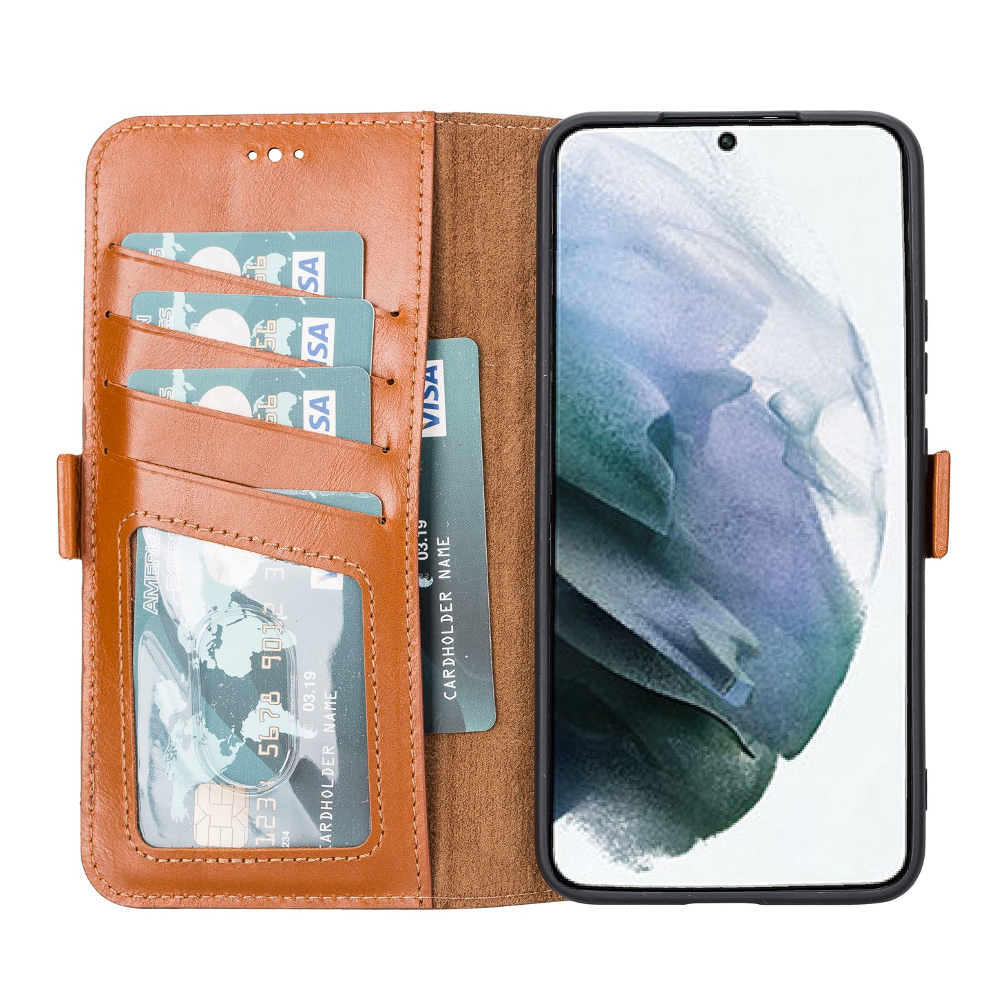 Samsung Galaxy S22 Plus (6.6") Leather Wallet Case - Brown
