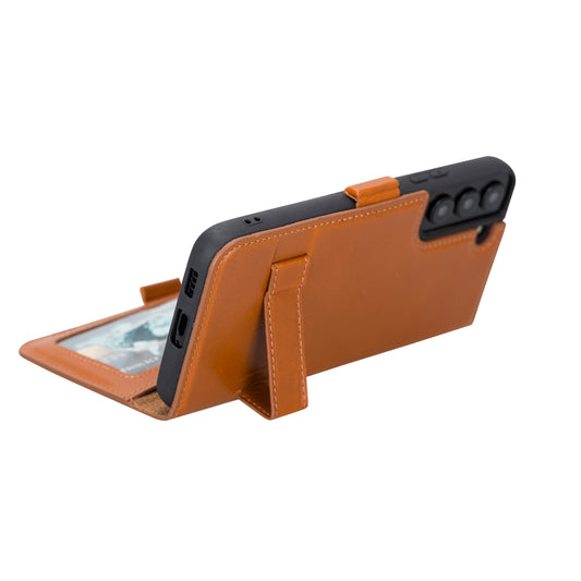 Samsung Galaxy S22 Plus (6.6") Leather Wallet Case - Brown