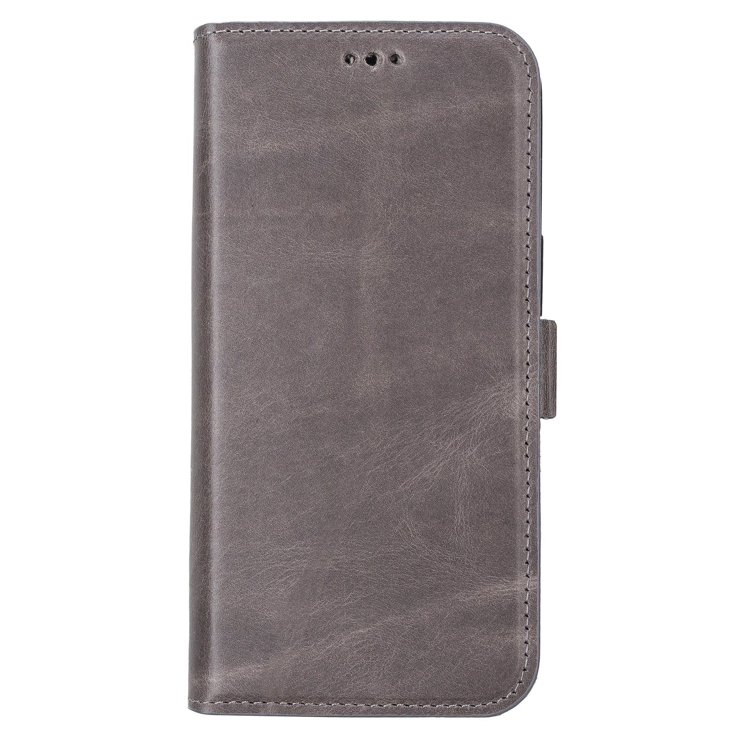 iPhone 13 Mini (5.4") Leather MagSafe Stand Wallet Case RFID Protection - Rustic Black