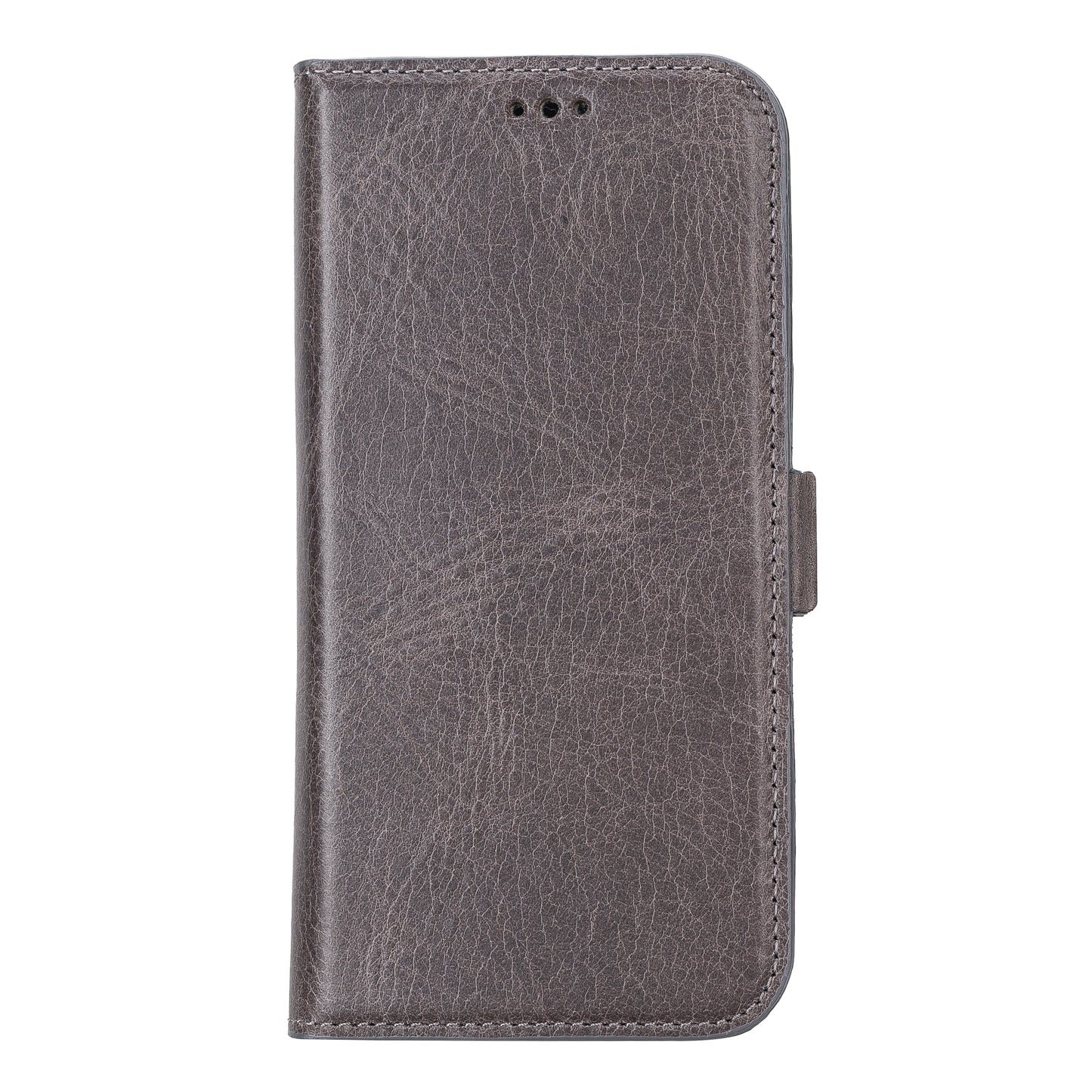 iPhone 13 Pro (6.1") Leather MagSafe Stand Wallet Case RFID Protection - Rustic Black