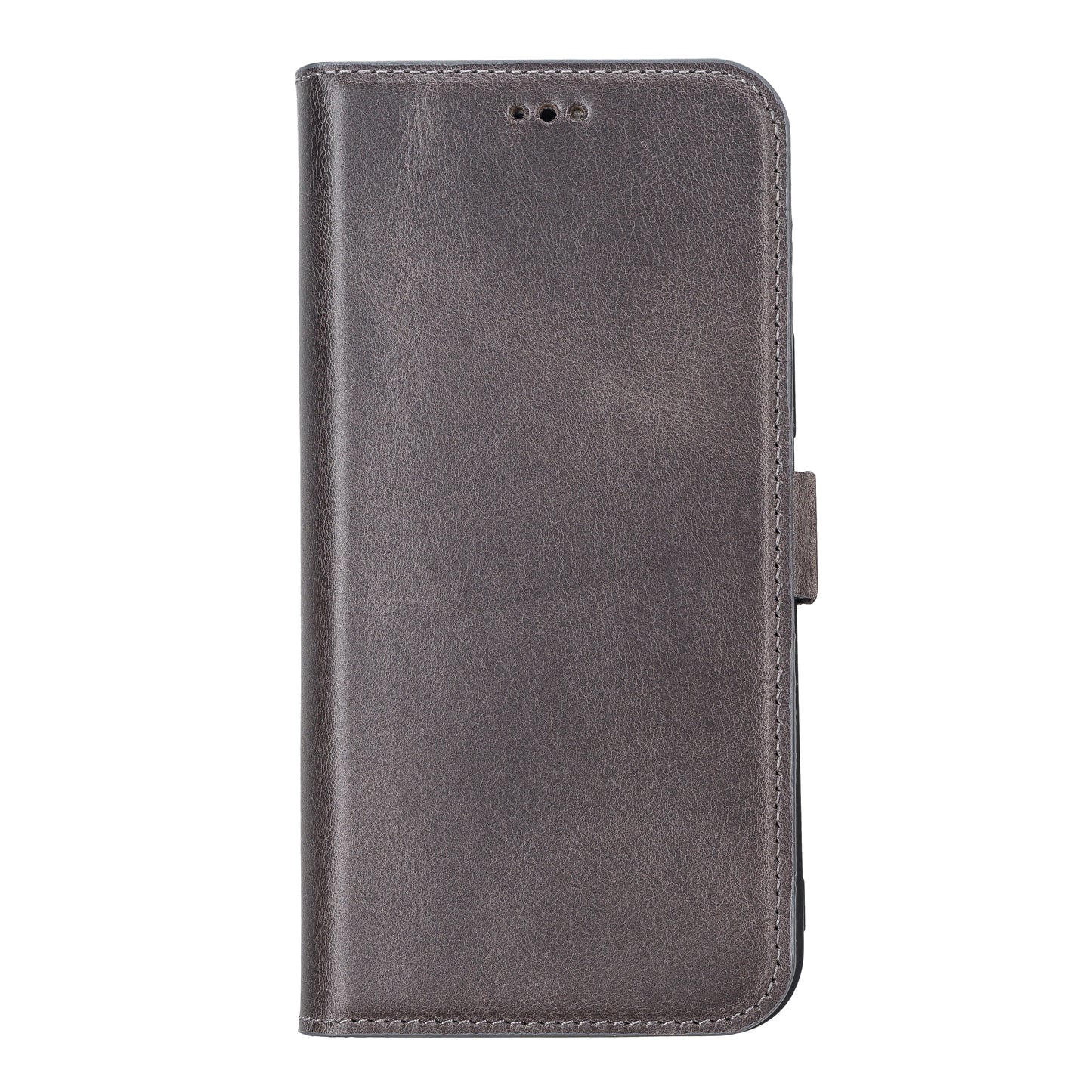 iPhone 13 Pro Max (6.7") Leather MagSafe Stand Wallet Case RFID Protection - Rustic Black