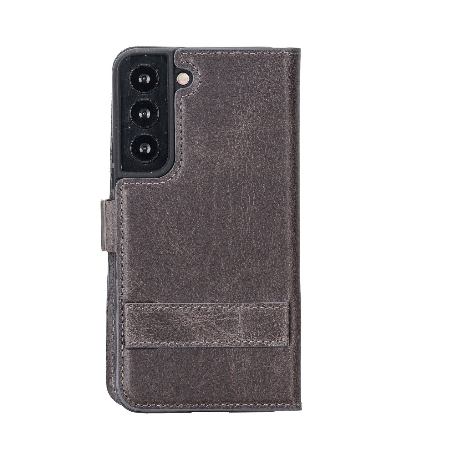 Samsung Galaxy S22 (6.1") Leather Wallet Case - Rustic Black