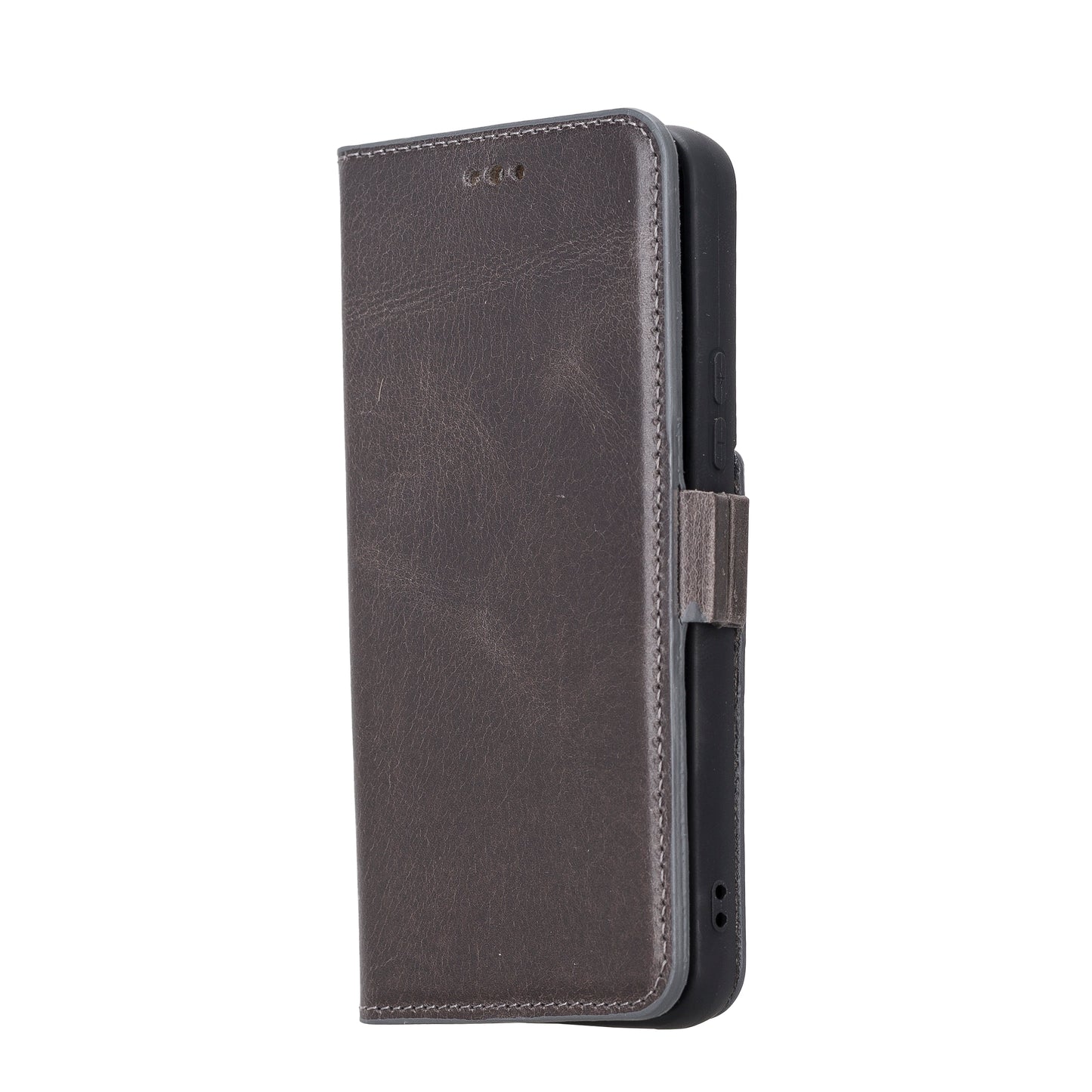 Samsung Galaxy S22 (6.1") Leather Wallet Case - Rustic Black