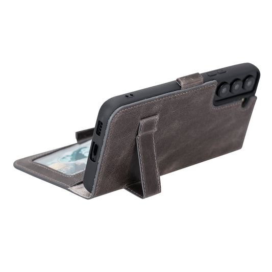 Samsung Galaxy S22 Plus (6.6") Leather Wallet Case - Rustic Black