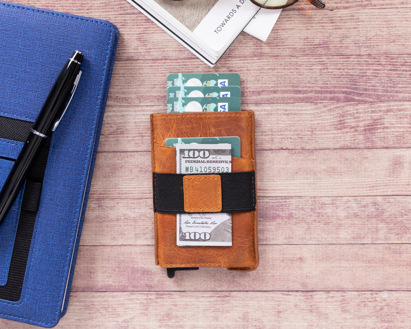 Thomson Leather Mechanic Card Holder - Camel