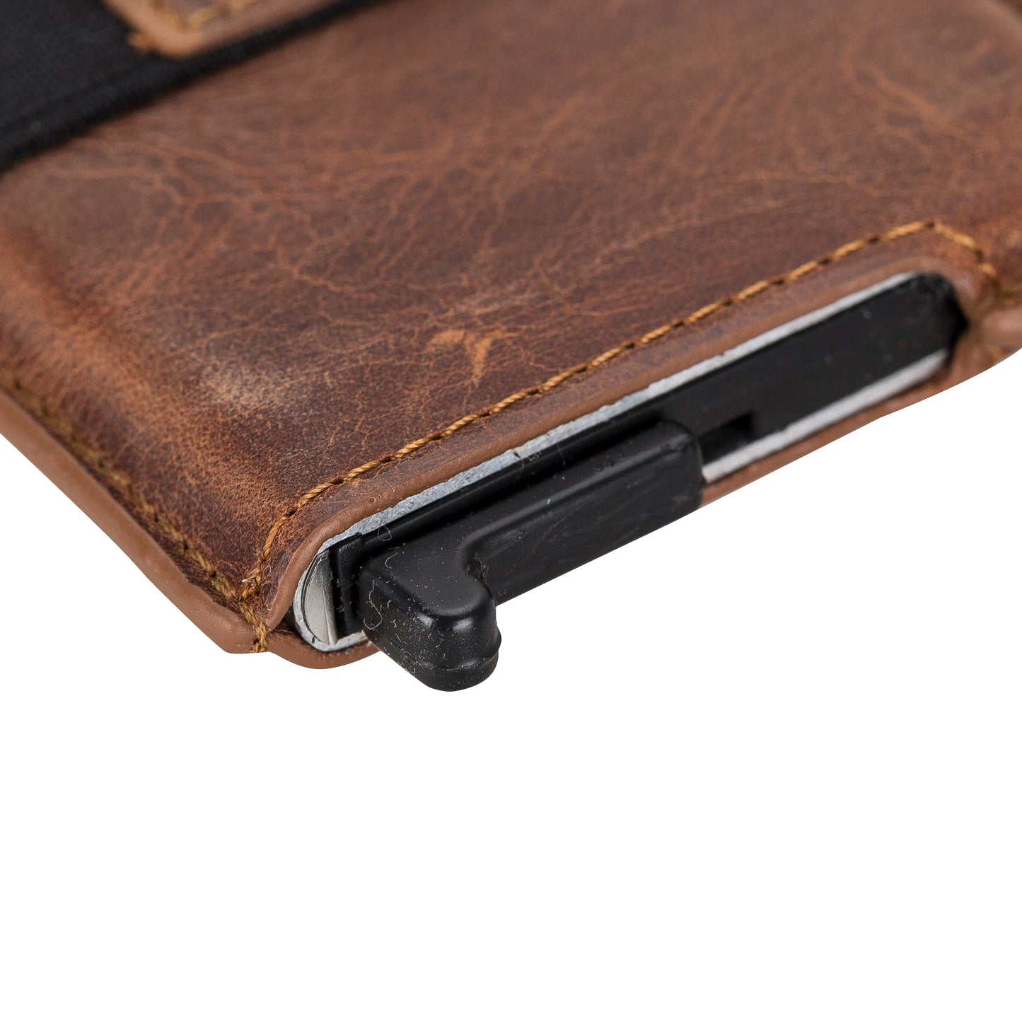 Thomson Leather Mechanic Card Holder - Teak Brown