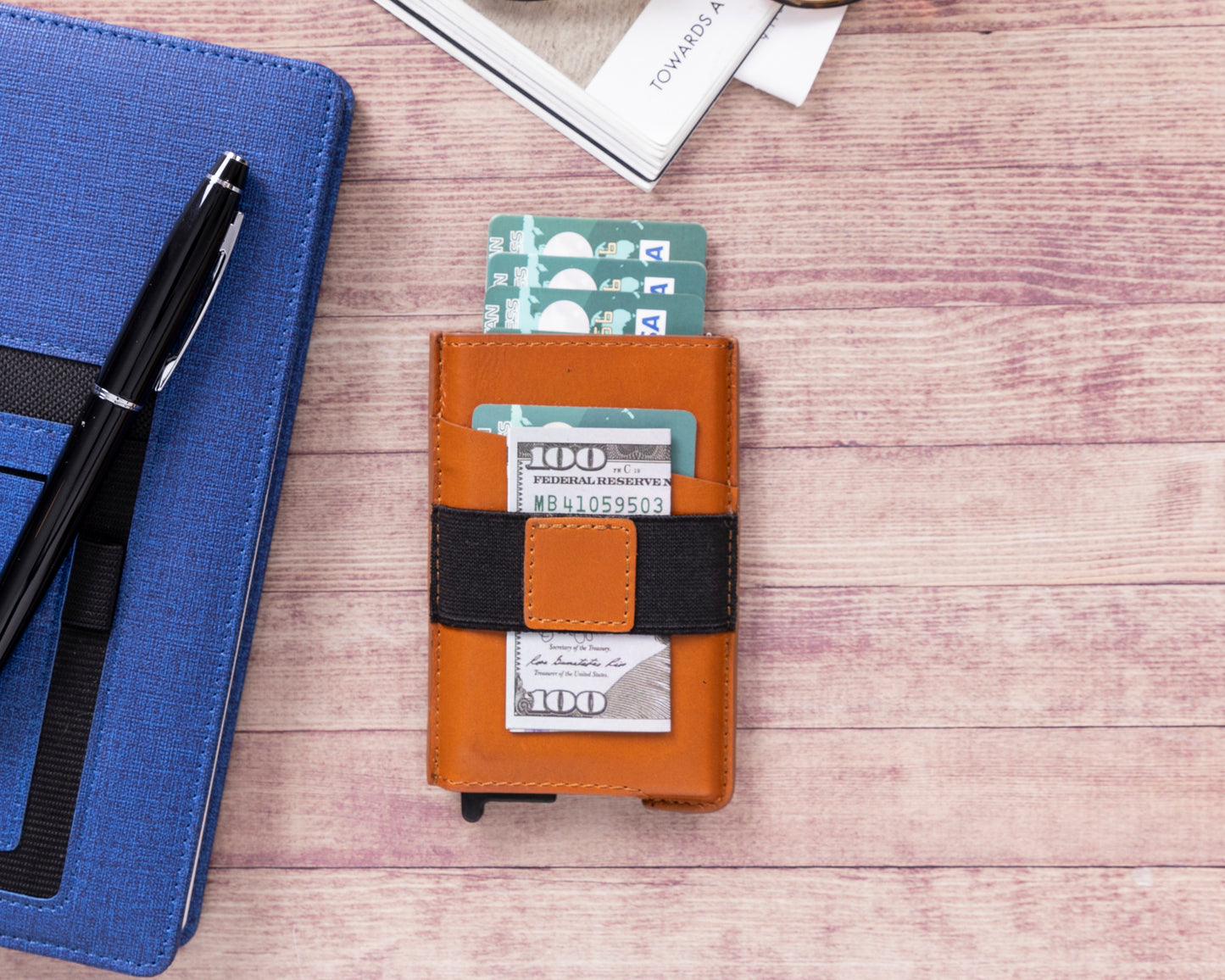 Thomson Leather Mechanic Card Holder - Rustic Brown